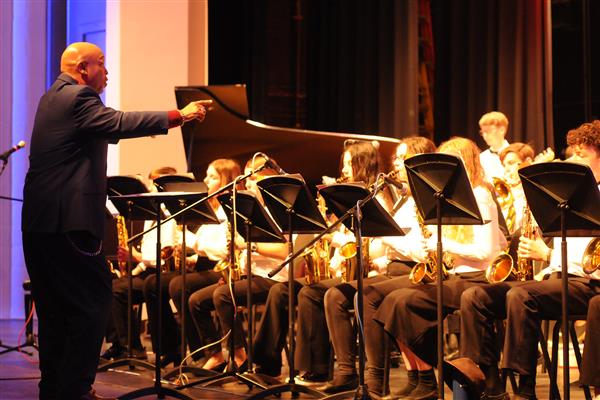 Students performing at the 2023-2024 All County Jazz Concert